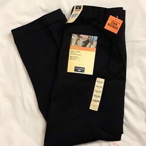 Dockers Go Khaki Classic Fit Pleated Front Cuffed Pants, Navy, Men’s 32x30 NEW